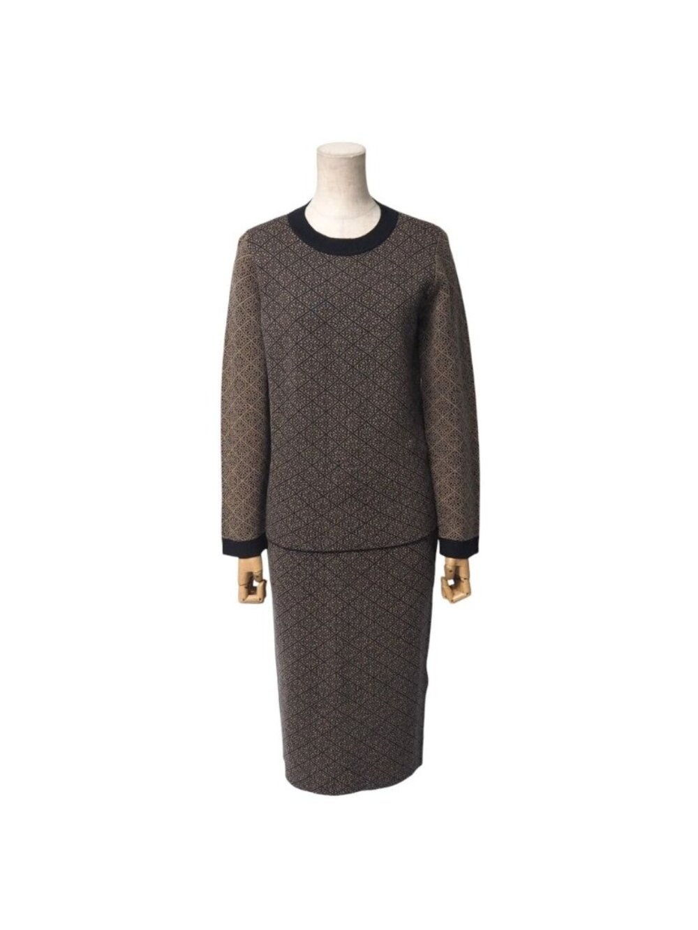 Max Mara Weekend Skirt Set Top S XS Knit Sweater Midori All Over Pattern